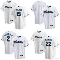 MLB Miami Marlins Baseball Jersey Shirts Anderson Alcantara Chisholm Cardigan Jersey Unisex Player Version A