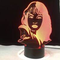 สวยเลดี้ผู้หญิงเย็น DC ซูเปอร์ฮีโร่3D LED RGB W 7สีเปลี่ยนโคมไฟตั้งโต๊ะ USB สำหรับเด็กเด็กของขวัญตกแต่งบ้าน D Ropshipping