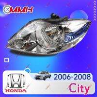 ไฟหน้ารถ Honda City 2006-2008  ไฟหน้าสำหรับ ไฟหน้า โคมไฟหน้า ไฟหน้า​โปรเจค​เตอร์​ โคมไฟหรถยนต์ เลนส์กระจก headlamp headlight front light lens