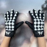 ถุงมือ HOLYFREEDOM LEATHER CERTFIED MOTORCYCLE GLOVE - BULLIT 2021 BLACK/WHITE