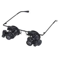 Best Sellers 20X Glasses Type Binocular Magnifier Watch Repair Tool with Two LED Lights