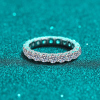 Possipal GRA Certified Moissanite แหวน D VVS1 Lab เพชรหมั้นงานแต่งงาน Eternity Band 925เงินสเตอร์ลิงแหวนผู้หญิง