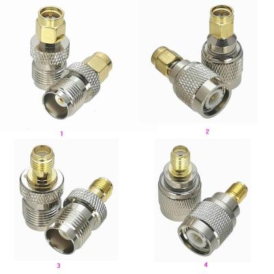 1Pcs SMA to TNC Male plug &amp; Female jack RF Coaxial Adapter connector Test Converter Brass Electrical Connectors