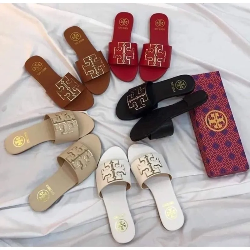 ㍿◅ H380 TORY BURCH TOP GRADE SANDALS WITH BOX | Lazada PH