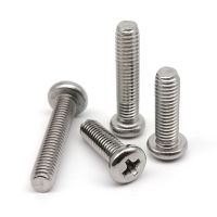 5/10/50pc M1 M1.2 M1.4 M1.6 M2 M2.5 M3 M3.5 M4 M5 M6 M8 GB818 A2-70 304 Stainless steel Cross Round Phillips Pan Head Screw Bolt