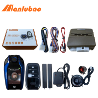 Manlubao E-D เครื่องเสียงรถยนต์ระบบกันขโมย12V,สัญญาณเตือนจับแรงสั่นสะเทือนรถยนต์ระบบกันขโมยสตาร์ท/หยุดกุญแจแบบไม่มีคีย์ปุ่มเริ่มกดใช้ได้กับโตโยต้าฮอนด้าฮุนไดซูซุกิมิตซูบิชินิสสันฯลฯ