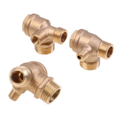 3Port Check Valve Brass Male Thread Check Valve Connector Tool For Air Compressor Connector Joint Adapter