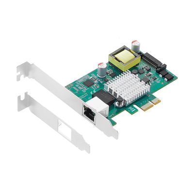 POE Gigabit Card Gigabit Network Card PCIE to 2.5G Single Port RJ45 Gigabit PCIe X1 PoE+ 802.3At I225 Chip