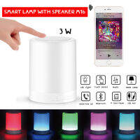 ไฟกลางคืนลำโพงบลูทูธสีหรี่แสงเปลี่ยนก๊อกน้ำโคมไฟตั้งโต๊ะ Wireless Bluetooth Speaker Colorful LED Light  kujiru