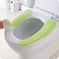 【LZ】 Sticky toilet mat warm and soft toilet seat cover bathroom protector bathroom accessories set  toilet mat set