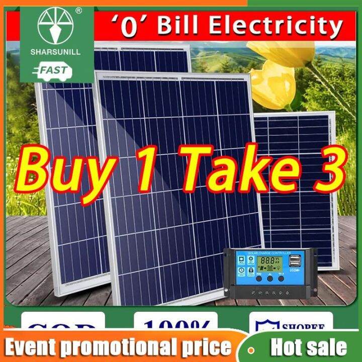 Solar Panels Set For Home Board Power Panel With Charger 12V High