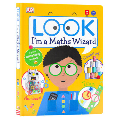 DK look, Im a math genius English original look im a math wizard childrens math popular science enlightenment hardcover English original English book