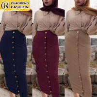 Faldas Largas Mujer ผ้าฝ้ายแท้กระโปรงยาว Abayas สำหรับผู้หญิง Maxi Vestidos Jupe Longue Femme Musulman Elegant เจียมเนื้อเจียมตัวเสื้อผ้า