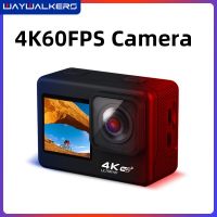 Waywalkers 4K 60FPS กล้องแอคชั่น Wifi ป้องกันการสั่นไหวพร้อมหน้าจอควบคุมระยะไกลกันน้ำบันทึกไดรฟ์กล้องกีฬา