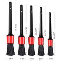 【Thriving】 Ebrahim Auto 5Pcs Soft Natural Boar Hair Ing Brush Set For Car Auto Detailing Brush Set รถภายนอกภายในรายละเอียด Ing Brushes