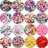 30/50/100pcs/lot Pink Polymer Clay Beads Cute Tai Chi Flower Beads Spacer Beads For Jewelry Making Diy Bracelet Accessories