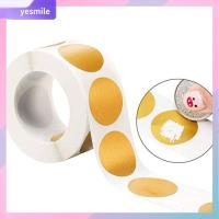 YESMILE 300/600 Pcs การ์ด กลม อุปกรณ์งานเลี้ยง ว่างเปล่า ป้าย กระดาษกาว เครื่องเขียน สติ๊กเกอร์ขีดข่วน