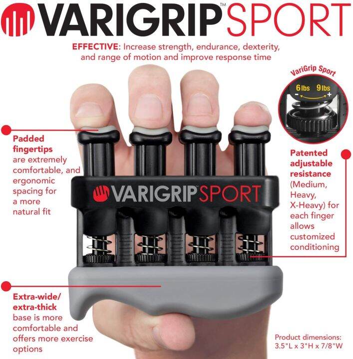 Varigrip Sport Hand & Finger Exerciser Adjustable Resistance (2.27kg