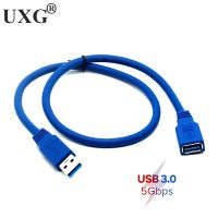 Standard 5Gbps Super Speed USB 3.0 A male to A Female Extension Cable 0.3m 0.6m 1m 1.5m 3m Blue Wires  Leads Adapters