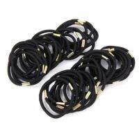 50pcs Elastic Rubber Hair Band Headband Black 4mm