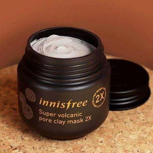 มาส์กโคลน-innisfree-super-volcanic-pore-clay-mask-2x-ปริมาณ-100-ml-สำหรับคนเป็นสิว-มาส์กโคลน-มาส์กหน้า-โคลนมาส์กหน้า-ครีมมาส์กหน้า-สินค้าพร้อมส่ง