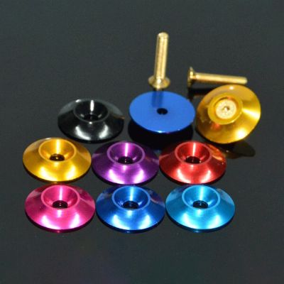 Various Colors OD 17.3mm M3 Aluminum Alloy(T6061) Washer for Countersunk Flat Head Screw Bolts for RC Model Tail Decoration Nails  Screws Fasteners