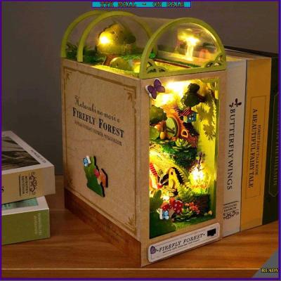 DIY 3D LED Book Nook Light UP Rolife Set 3D Adult Wooden Puzzle Bookshelf Insert Den Best Gifts For Love/Family/Friendship