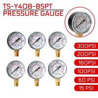 Ts-Y408-Bspt เกจวัดความดัน15/30/60/100/160/200/300psi 52มม. 1/8