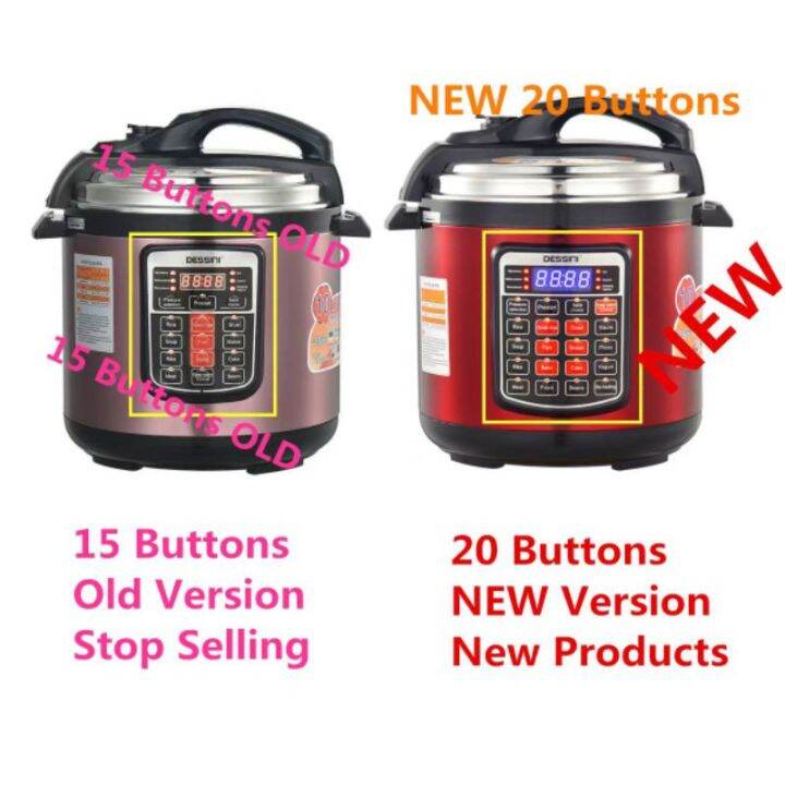 [READY STOCK] 20 BUTTON 6L OSH DESSINI NEW VERSION PRESSURE COOKER