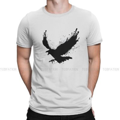 Tv Play Viking Raven Classic Cotton T Shirt Harajuku Gothic MenS Tshirt O-Neck Men Clothes