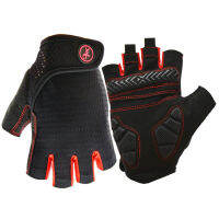 ถุงมือจักรยาน5MM SBR + Gel Shock Absorption ถุงมือจักรยาน Non-Slip Breathable MTB Road Bike Gloves