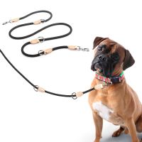 【LZ】guzvh1 Multifunction Double Leash P chain Collar Two Dog Leashes Nylon Adjustable Long Dog Training Leads Tied Dog Rope Pet Supplies