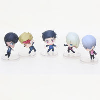 5pcsset 8cm Anime Yuri on Ice figure Yuri Victor Phichit Kenjiro Q Version PVC Figures Collective Model Toys Dolls