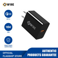 OWIRE หัวชาร์จ Fast Charger QC3.0 18W หัวชาร์จเร็ว หัวชาร์ทไฟ สมาร์ทชาร์จสำหรับ USB พอร์ตชาร์จไว ที่ชาร์จแบต iP HUAWEI P30/XIAOMI ประกัน 1ปี พร้อมส่ง