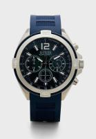 นาฬิกาข้อมือผู้ชาย GUESS Blue Dial Blue Silicone Strap Chronograph Men Watch W1168G1