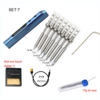 SQ001 electric soldering iron Mini Portable adjustable temperature 65W soldering station with TS100 iron tips Welding tools