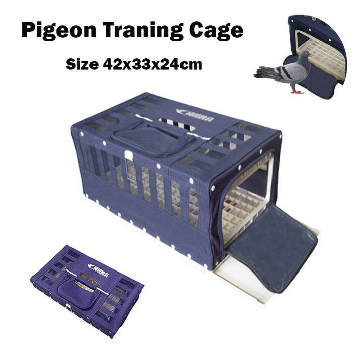 42cm Pigeon Training Box Sale Foldable Pigeon Cage Canvas Blue Hold 5