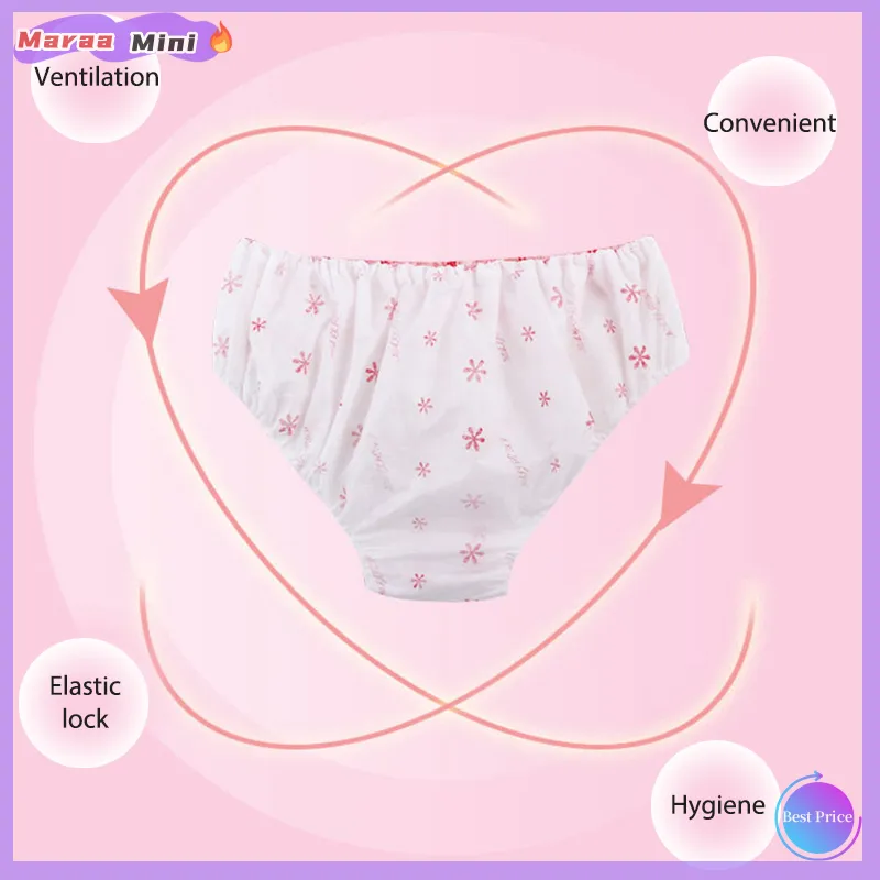 10PCS Disposable Cotton Underwear Travelling Postpartum Panties Non-woven
