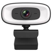 NEW-Computer Camera 2K USB 2.0 Fill Light Webcam With Tripoad For Video Calls Online Classroom Meetings Recording Games