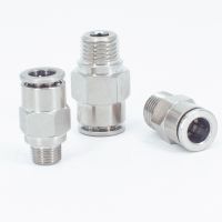 M5 1/8 quot; 1/4 quot; 3/8 quot; 1/2 quot; BSPT Male Pneumatic Nickel Plated Brass Push In Quick Connector Release Air Fitting Plumbing