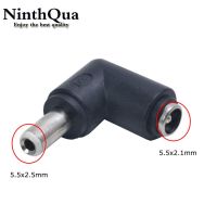 1pcs DC Connector 5.5*2.5mm Male to 5.5 x 2.1 mm Female DC Plug Power Charger Adapter Right Angle Connector  Wires Leads Adapters