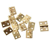 12pcs 1/12 Dollhouse Miniature Furniture Cabinet Closet Mini Hinges - Golden