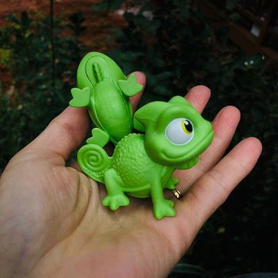 ZZOOI Disney Anime Tangled 5cm Rapunzel Action Figure Toys Pascal the Chameleon Room Cake Decoration Cute Tiny Gift for Kids