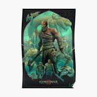 Fighter God of War Ragnarok โปสเตอร์ Wall Room Decor ตลกโมเดิร์นภาพจิตรกรรมฝาผนัง Art พิมพ์ภาพหน้าแรก VINTAGE ไม่มีกรอบ