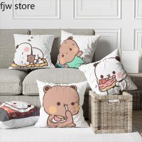 ◈✔ Cute Anime Red Panda Throw Pillow Cover Work Life Panda Boob Pillow Cover Sofa Decor Office Chair Bed Cushion Cover Home Decor