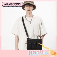 MAXG มัลติฟังก์ชั่ กระเป๋า Crossbody ลำลองแบบสบายๆ ไนลอนทำจากไนลอน กระเป๋าใส่เครื่องมือ ของใหม่ จุได้มาก กระเป๋าแบบสะพายไหล่ สำหรับผู้ชาย