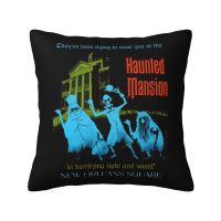 【LZ】 Retro Vintage The Haunted Mansion Modern Pillow Cover Home Decoration Halloween Ghost Car Cushion Cover For Living Room