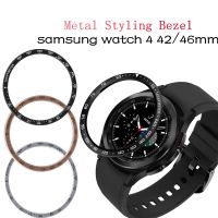 【YF】 Metal Styling Bezel For Samsung Galaxy Watch 4 42 46mm Bumper Case for classic Steel Adhesive Ring Stainless Cover