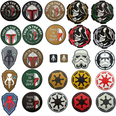 PVC morale badge  personalized and creative armband  circular helmet badge  armband  Diy clothing decoration hook and loop patch Adhesives Tape