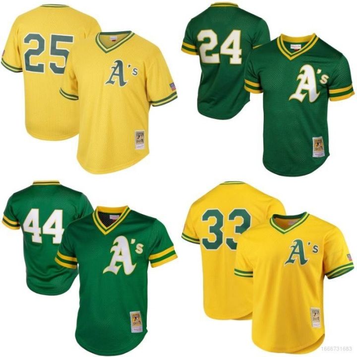 MLB Oakland Athletics S/S Tee Off-White Tops T-Shirts Yellow